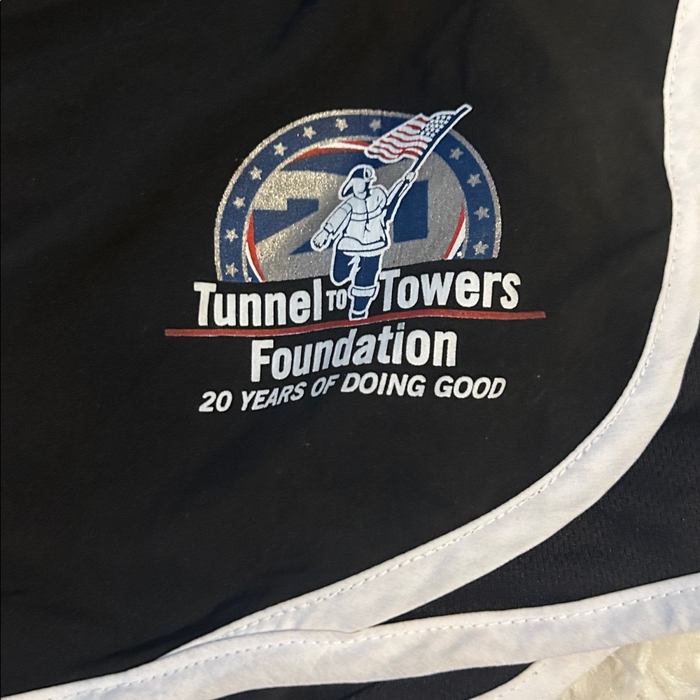 Black Women's Running Shorts with White Trim and Interior Lining - Picture 2 of 4